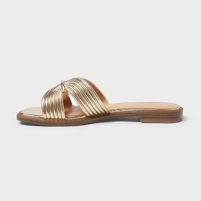 Women's Mia Sandals - Universal Thread Gold 11