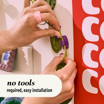 Command 5pk Damage-Free Transparent Cord Clips Candied Plum