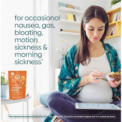 UpSpring Stomach Settle Nausea Relief Naturally Sweet Drops - Lemon Ginger Honey - 28 Drops