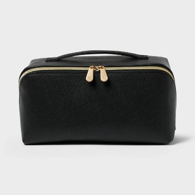 Sonia Kashuk Large Diagonal-Zip Makeup Bag - Black