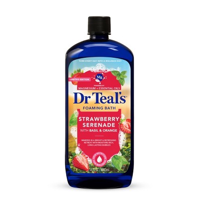 Dr Teal's Strawberry Serenade Foaming Bubble Bath with Basil & Orange - 34 fl oz