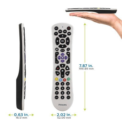 Philips 4-Device Universal Remote Control Pearl White