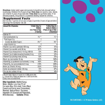 The Flintstones Sugar Free Kids' Multivitamin Gummies - 60ct