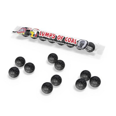 Dubble Bubble Lumps of Coal 8 Ball Tube Christmas Candy Chewing Gums - 2.3oz
