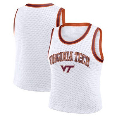 NCAA Virginia Tech Hokies Women's White Cropped Jersey - XXL