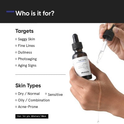 Minimalist Multi-Peptides 10% Face Serum - 1 fl oz: Wrinkle Reduction, Anti-Aging, Fine Line Reduction, Unscented