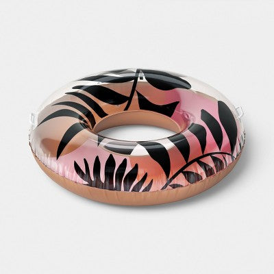 48" Pool Tube with Handles Inner Tube - Sun Squad Pink Palm