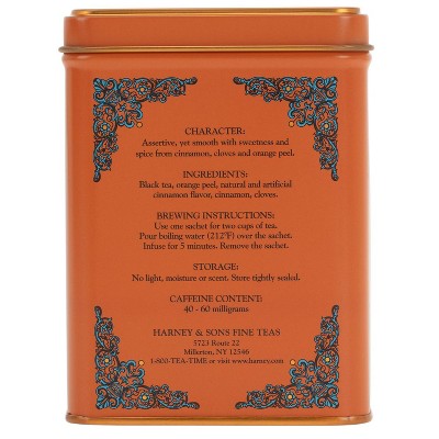 Harney & Sons Hot Cinnamon Sunset Black Tea Sachets - 20ct