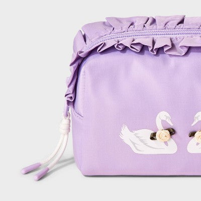 Girls' Ruffled Swans Cosmetic Pouch - art class Light Purple