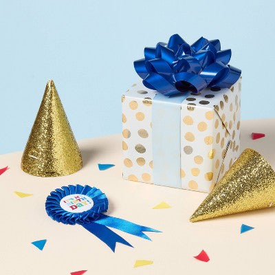 6" Large Glossy Gift Bow Blue - Spritz
