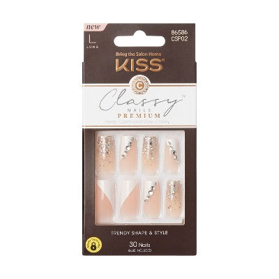 KISS Products Classy Fake Nails Premium - Gorgeous - 33ct