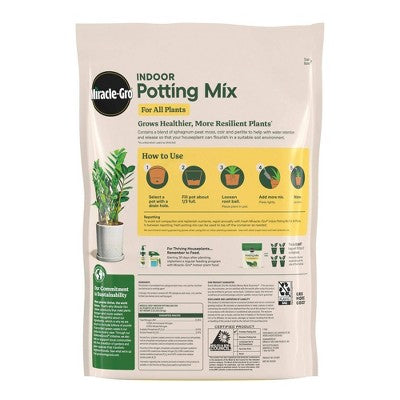 Miracle-Gro Indoor All Plants 5.39lbs Potting Soil