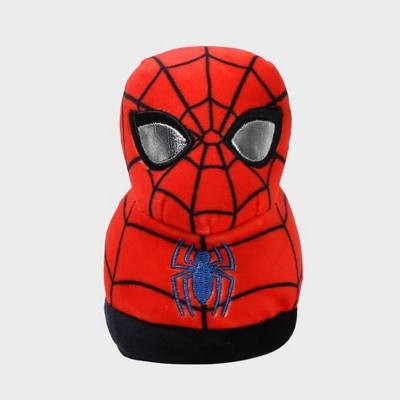 Toddler Boys' Spider-Man 3D Plush Microsuede Slippers - Red 11T-12T