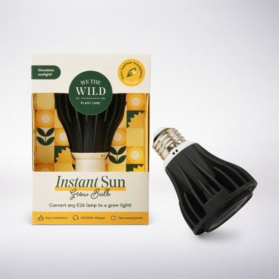 WE THE WILD Instant Sun Full Spectrum LED Grow Light Bulb for Houseplants 10W E26