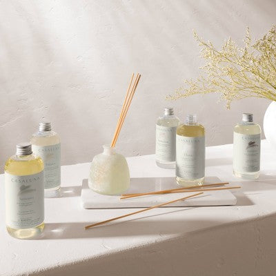 350ml Clarity Reed Diffuser Refills Clear - Casaluna: Grapefruit, Bergamot Aromatherapy, No Battery Needed