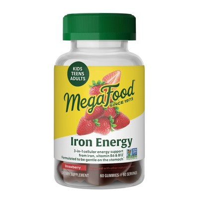 MegaFood Iron Energy Dietary Supplement Vegan Gummies - 60ct