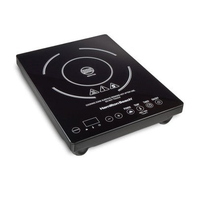 Hamilton Beach Induction Cooktop - Black: 1800W Electric Ceramic Smooth Top, 7 Settings, Countertop, 1 Burner