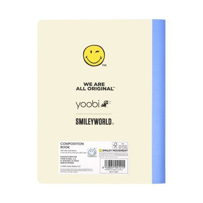 Yoobi SmileyWorld Composition Books 7.5"x9.75" Wide Ruled Multicolor Smiley