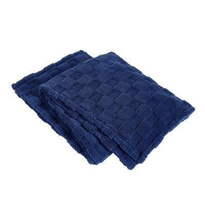 Teen Checkered Plush Throw Blanket Blue - Makers Collective