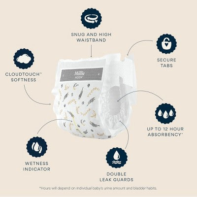 Millie Moon Luxury Disposable Diapers - Size 8 - 40ct