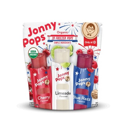 JonnyPops Organic Freezer Red White Blue Pops - 20ct/27 fl oz (LOCAL PICKUP ONLY)