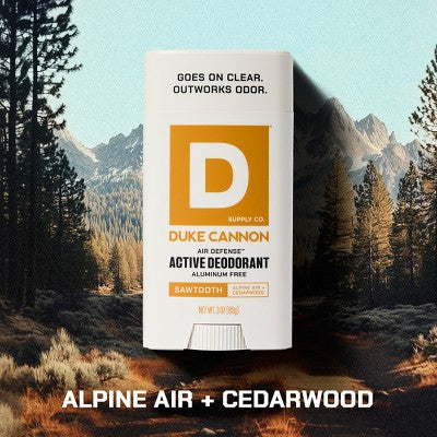 Duke Cannon Supply Co. Air Defense Active Aluminum-Free Deodorant Stick for Men - Sawtooth - 3oz