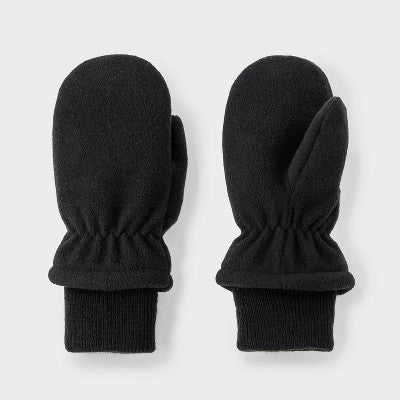 Toddler Boys' Fleece Mittens Cat & Jack Black 2T-5T