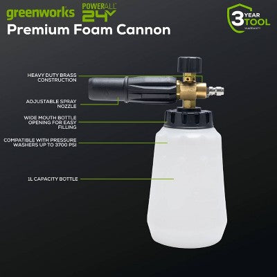 Greenworks Premium Pressure Washer Foam Cannon Spray Wand