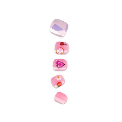 Impress Mini Nail Artist Kit Press-On Fake Nails for Kids Squoval - Wannabe U - 31ct