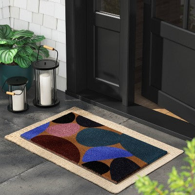 1'4"x2'4" Geometric Blob Rectangular Outdoor Doormat - Room Essentials (LOCAL PICKUP ONLY)