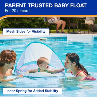 Swimways Sun Canopy Spring Float with Hyper-Flate Valve - Shark