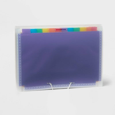 24 Pocket Expanding File Folder Letter Size Clear - up&up