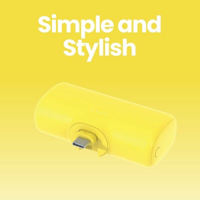 GEMS 4500mAh Plug in Power Bank - Yellow