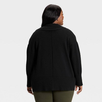 Women's Essential Open Cardigan Sweater - Ava & Viv 2X