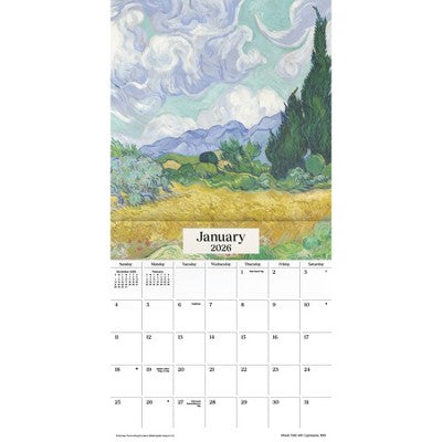 DateWorks 12"x12" 2026 Van Gogh Wall Calendar
