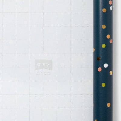Roll Wrap Navy Dot - Spritz (LOCAL PICKUP ONLY)