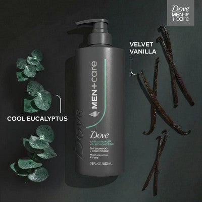 Dove Men+Care 2-in-1 Anti-Dandruff + Pyrithione Shampoo and Conditioner - 18 fl oz