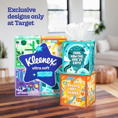Kleenex Ultra Soft Facial Tissues - Self-Care Awareness Pack - 4pk/60ct