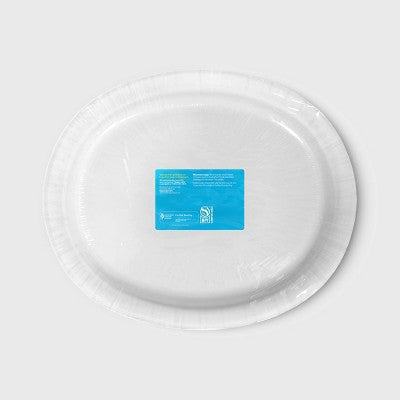 Disposable Platters Oval - Colorful Checkered - 16ct - up&up
