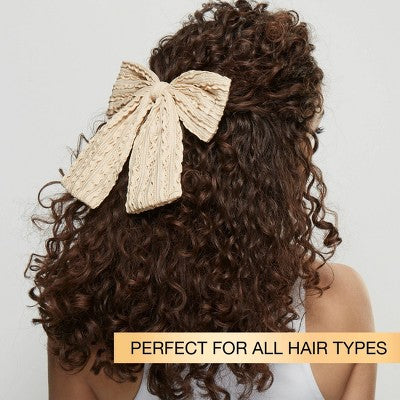 scunci Boho Chic Textured Bow Barrette - Latte - All Hair