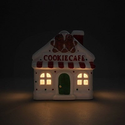 LED Ceramic House Gingerbread - Bullseye's Playground