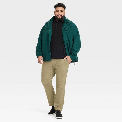 Men's Big & Tall Hooded Rain Coat - Goodfellow & Co Green MT