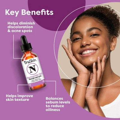 TruSkin Niacinamide Facial Serum with Vitamin E and Hyaluronic Acid - 1 fl oz