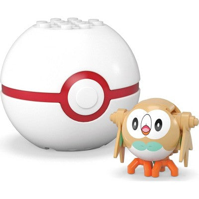 MEGA Pokemon Rowlet Building Toy Kit Poseable Action Figure 24pc