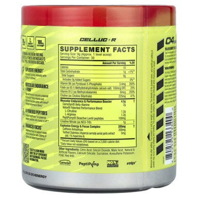 C4 / Cellucor C4® Original, Pre-Workout, Hawaiian Punch®, Fruit Juicy Red®, 9.5 oz (270 g)