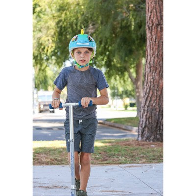 Raskullz Stego Hawk Child Helmet - Blue/Yellow