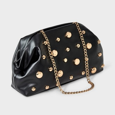 Studded Oversized Clutch - A New Day Black