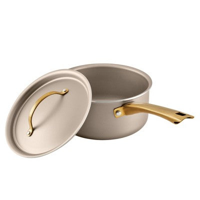 Farberware Radiant 3qt Nonstick Covered Sauce Pan: Dishwasher-Safe, Tempered Glass Lid, Electric & Gas Compatible