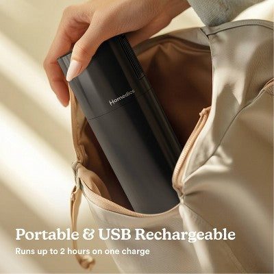 Homedics Portable Ultrasonic Humidifier with Night-Light and Aromatherapy Black