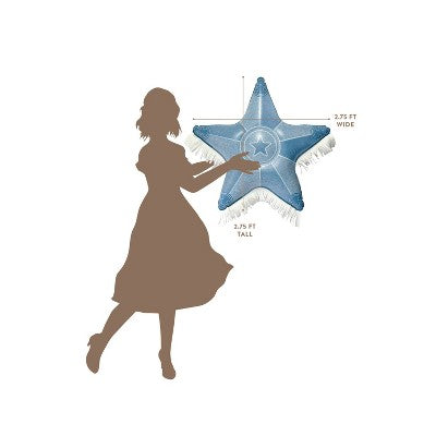 MINNIDIP Balloon Garland Accent Fringe Denim Star